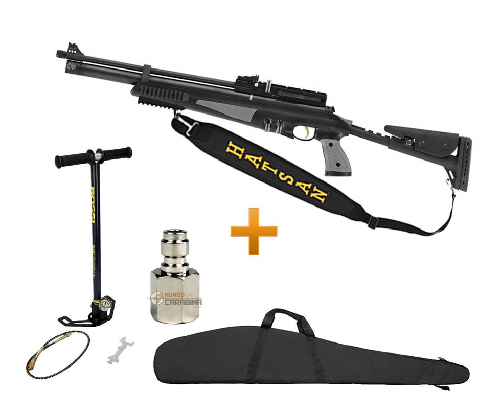 Carabina De Pressão Hatsan Pcp At44-10 Tactical 5,5 Mm + Bomba Manual Rossi
