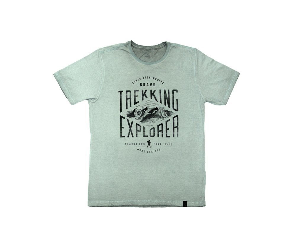 Camiseta Explore Bravo Estonada Verde - P