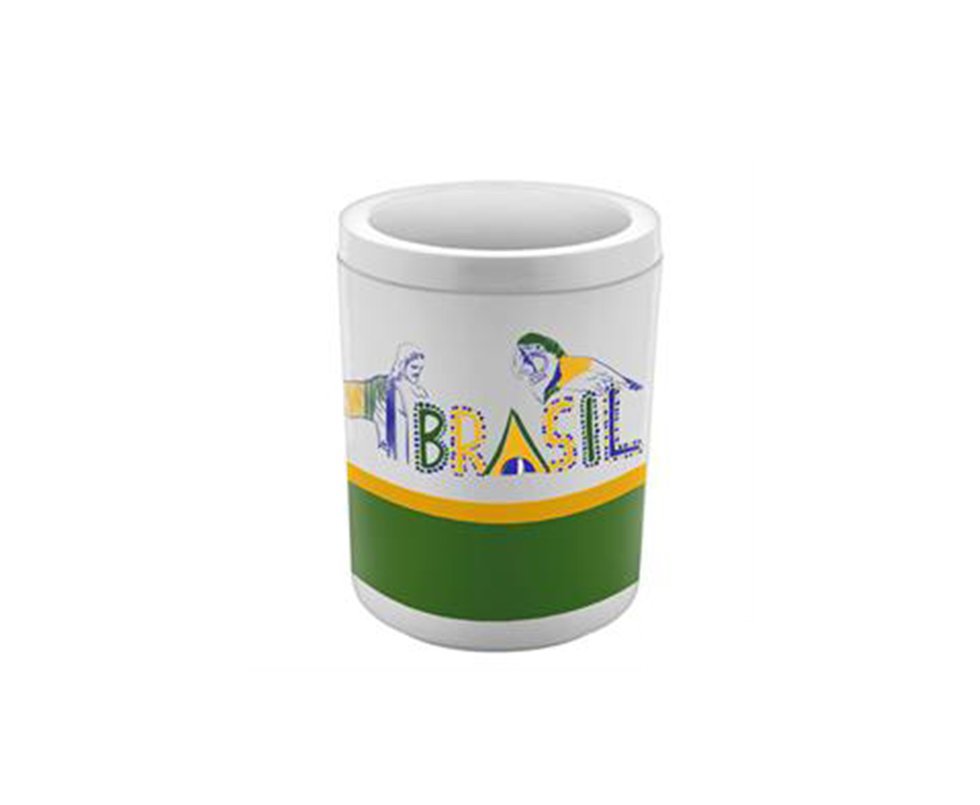 Porta Lata Termico 350ml Branco - Linha Brasil Soprano