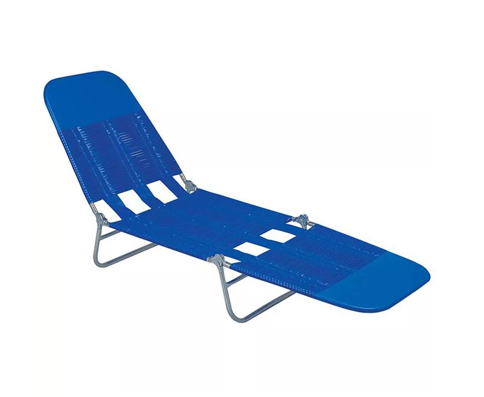 Cadeira Espreguiçadeira Pvc Azul - Mor
