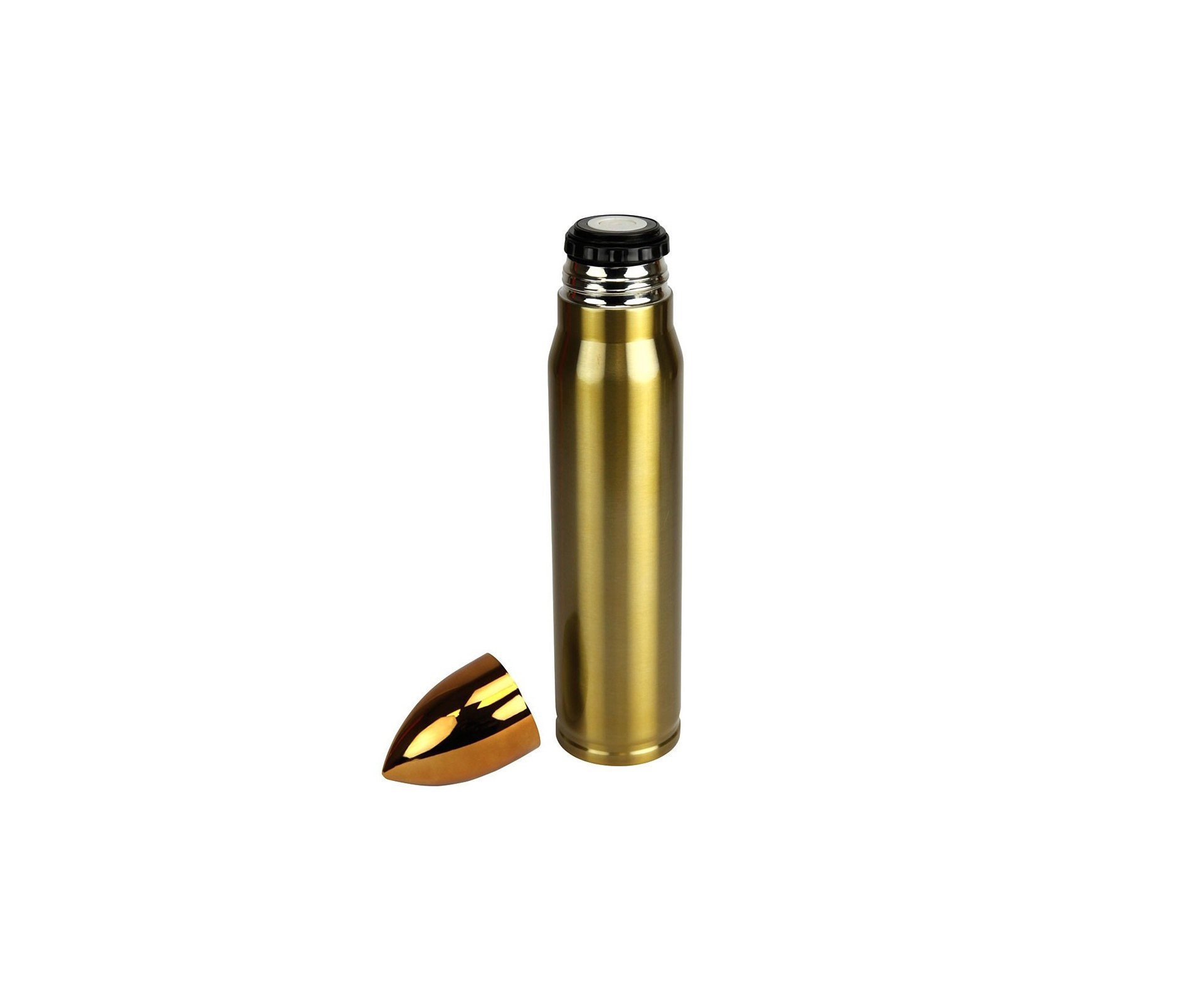 Garrafa Termica Bullet Dourado 1 Litro Formato Projetil - Nautika