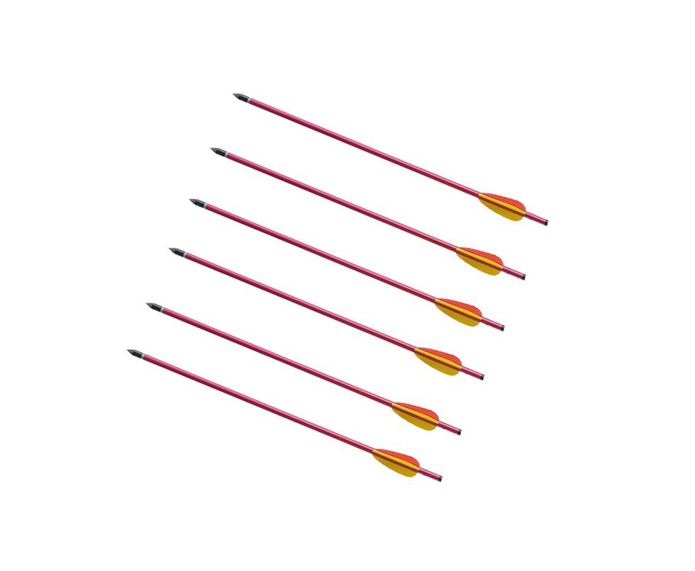Kit 6 Flechas De Alumínio Para Besta / Balestra 20" Ponta Rosqueada AL20/6R - Man Kung