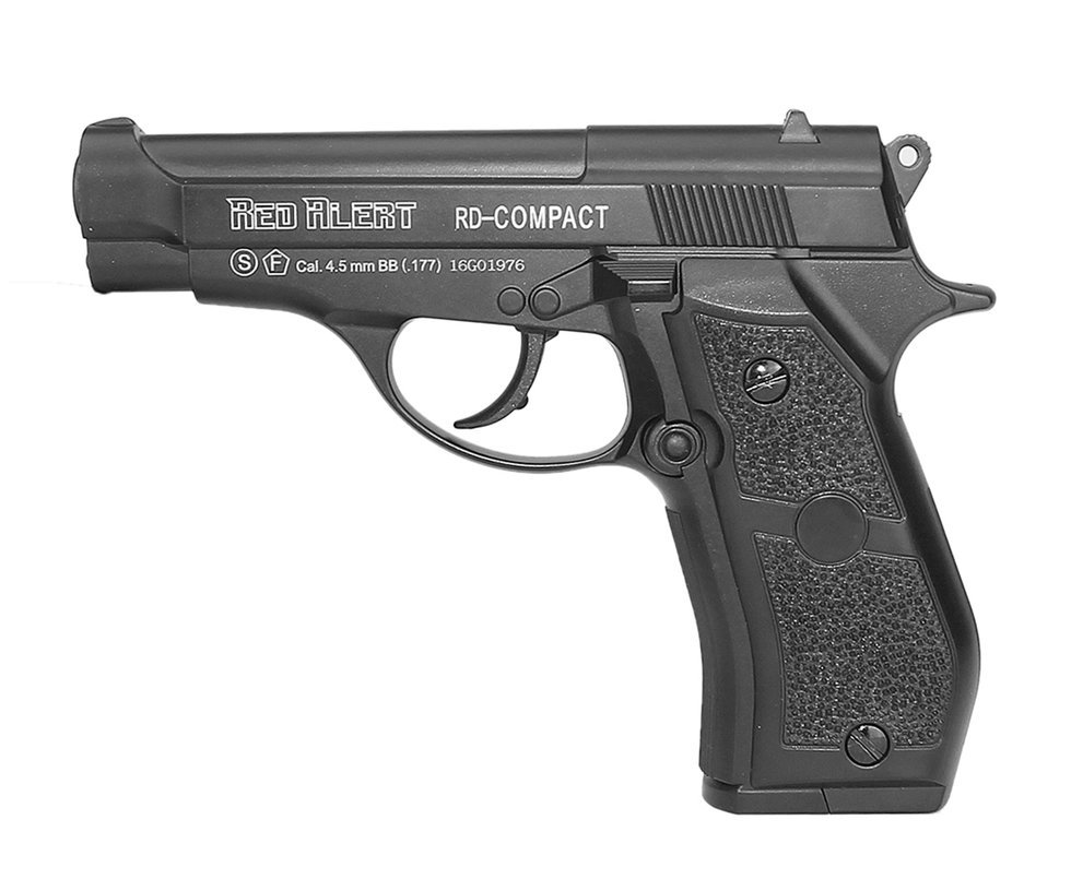 Pistola De Pressão A Gás Co2 Rd-compact Full Metal Black 4.5mm - Red Alert