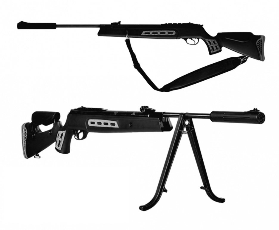 Carabina De Pressão Hatsan Ht 125 Sniper Vortex Gas Ram 75kg Cal 5,5 Mm - Sistema Sas
