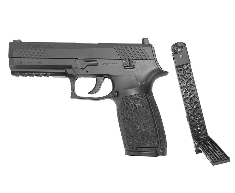 Pistola Pressão Sig Sauer P320 Gas Co2 4,5mm 30 Tiros Blowback