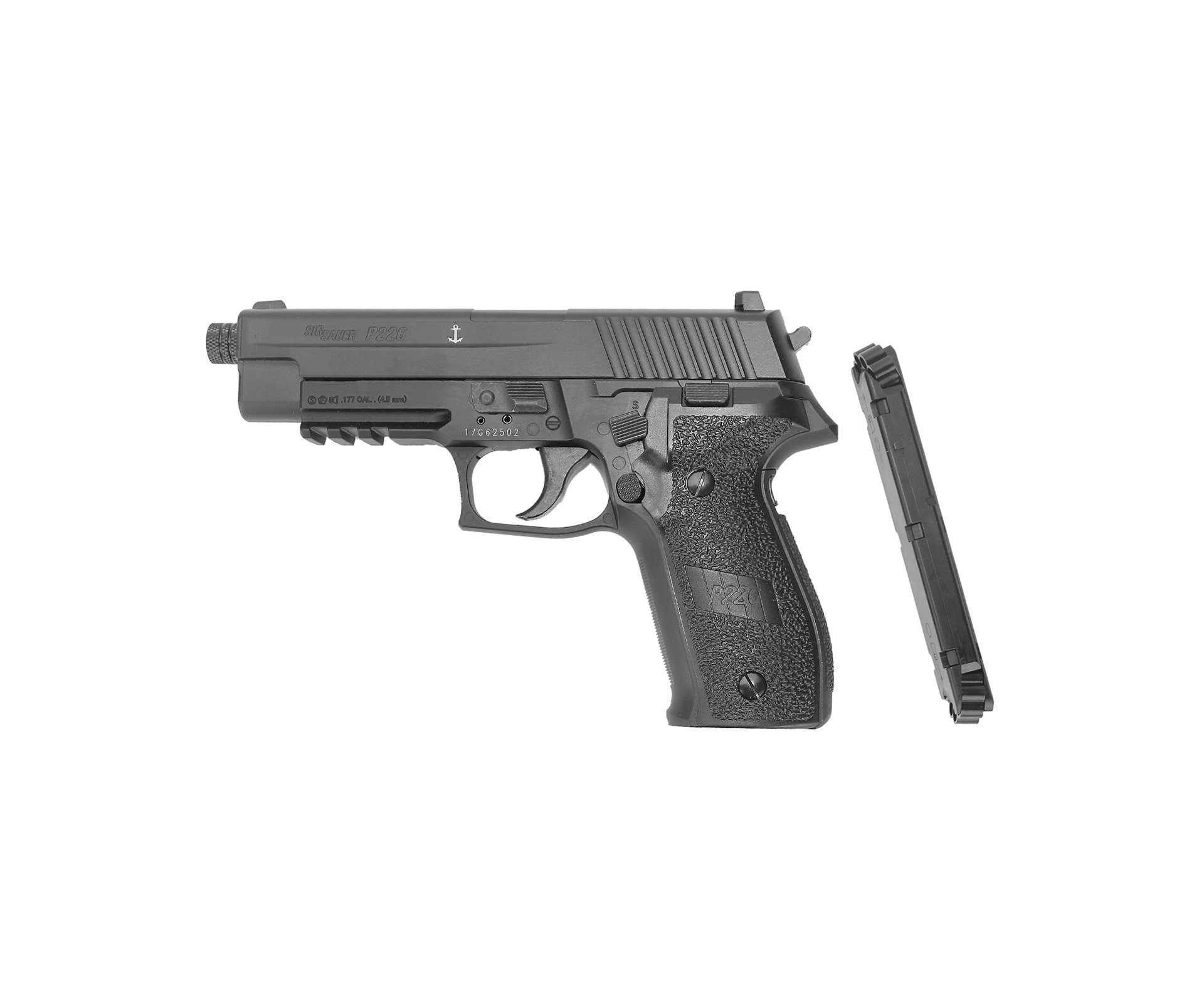 Pistola Pressão Sig Sauer P226 Co2 Full Metal Chumbinho 4,5mm 16 Tiros (8+8) Blowback