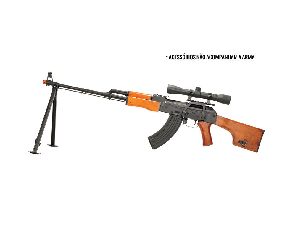 Rifle De Airsoft Kalashnikov Rpk-74 - Full Metal - Calibre 6,0 Mm - 220 V