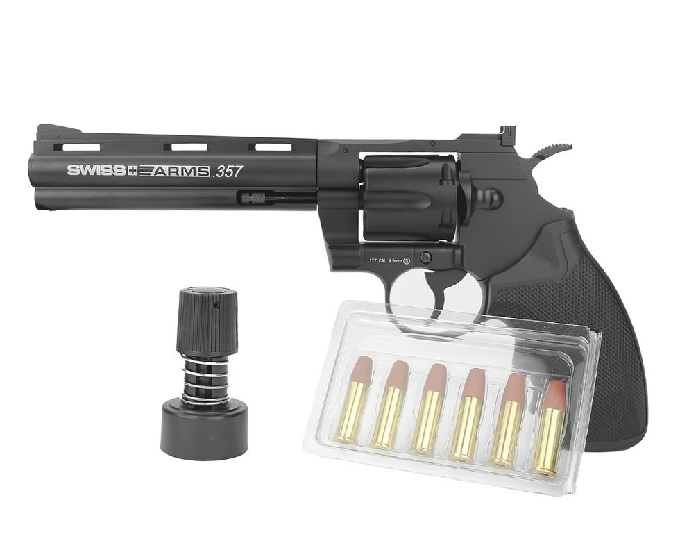 Revólver De Pressão Co2 Colt Python 357 6 Pol Full Metal Cal 4,5