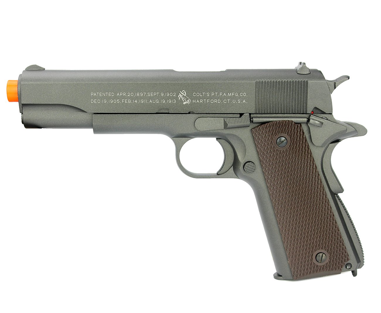 Pistola De Airsoft Gas Co2 Colt M1911 A1 Full Metal Blowback Titanium 6mm