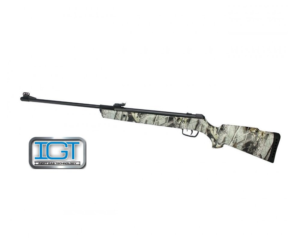 Carabina De Pressão Gamo Big Cat 1000 Camuflada 4,5 Mm Igt High Power Gás Ram 50kg