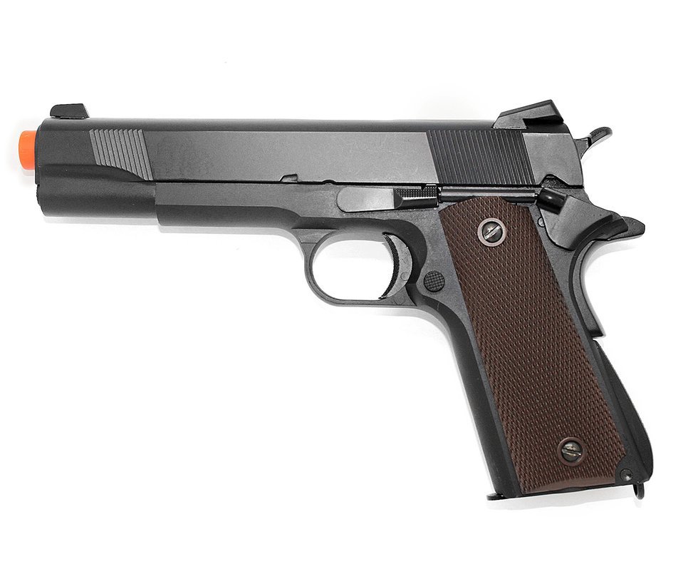 Pistola De Airsoft Gas Gbb 1911 Double Bell 783 Blowback Cal 6.0mm + Case