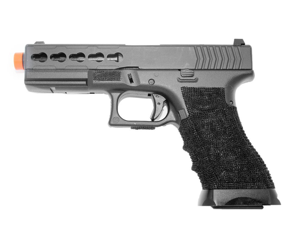 Pistola De Airsoft Gas Gbb Glock G17 Custom Blowback Double Bell 747 6.0mm + Case