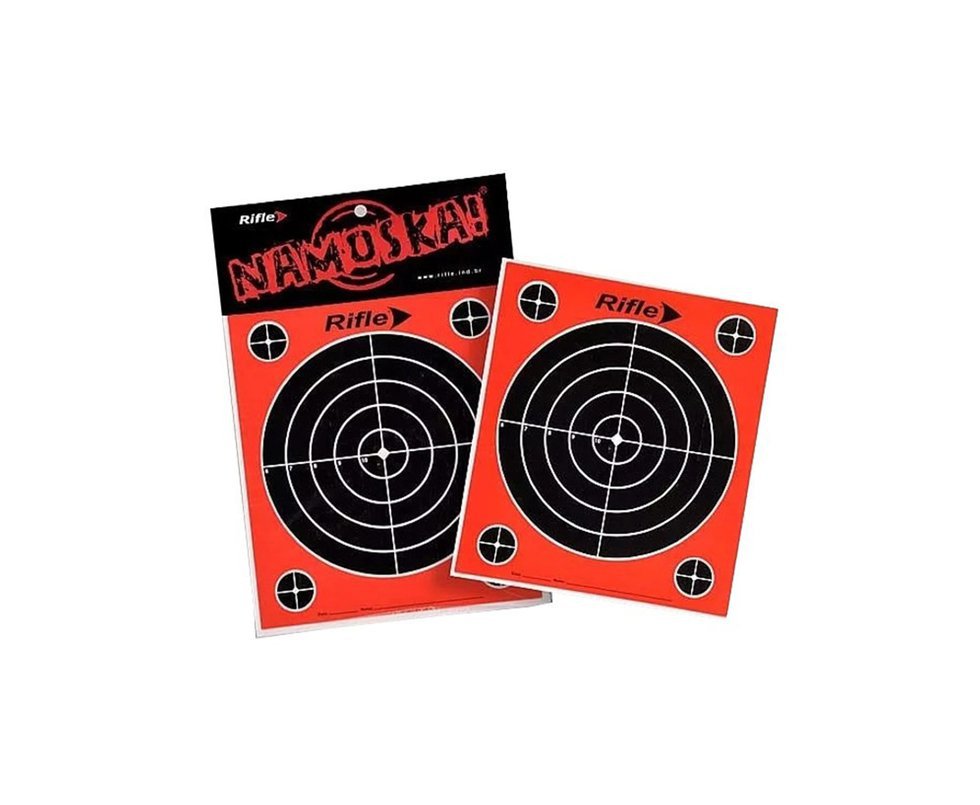 Alvos Rifle Namoska Auto Adesivo Para Carabinas E Pistolas 150mm X 170mm