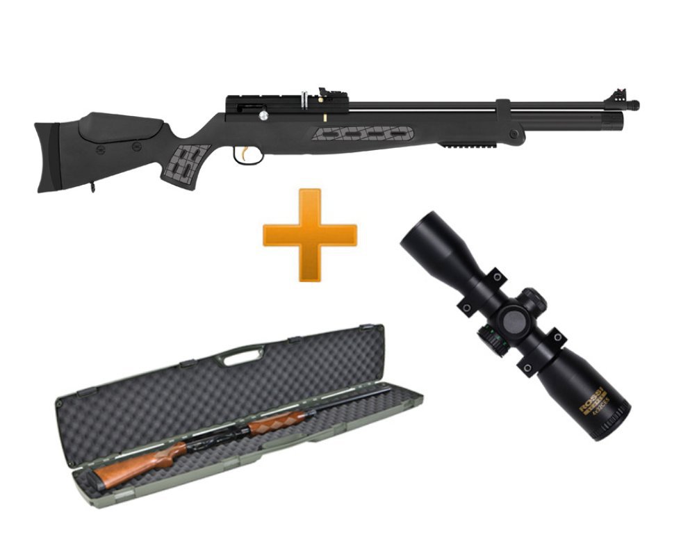 Carabina Pcp Hatsan Bt65sb 5.5 + Case Plano + Luneta 4x32 Gold Crow Rossi