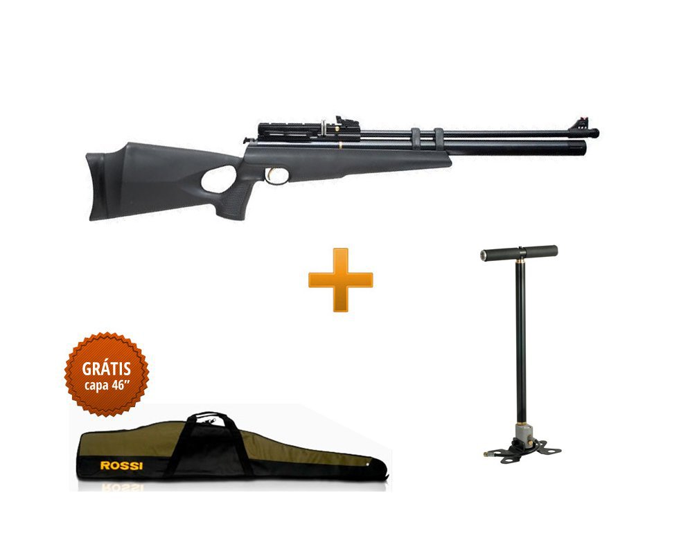 Carabina Pcp Hatsan At44-10 Long Cal 5,5 Mm + Capa + Bomba Pneumática Hatsan