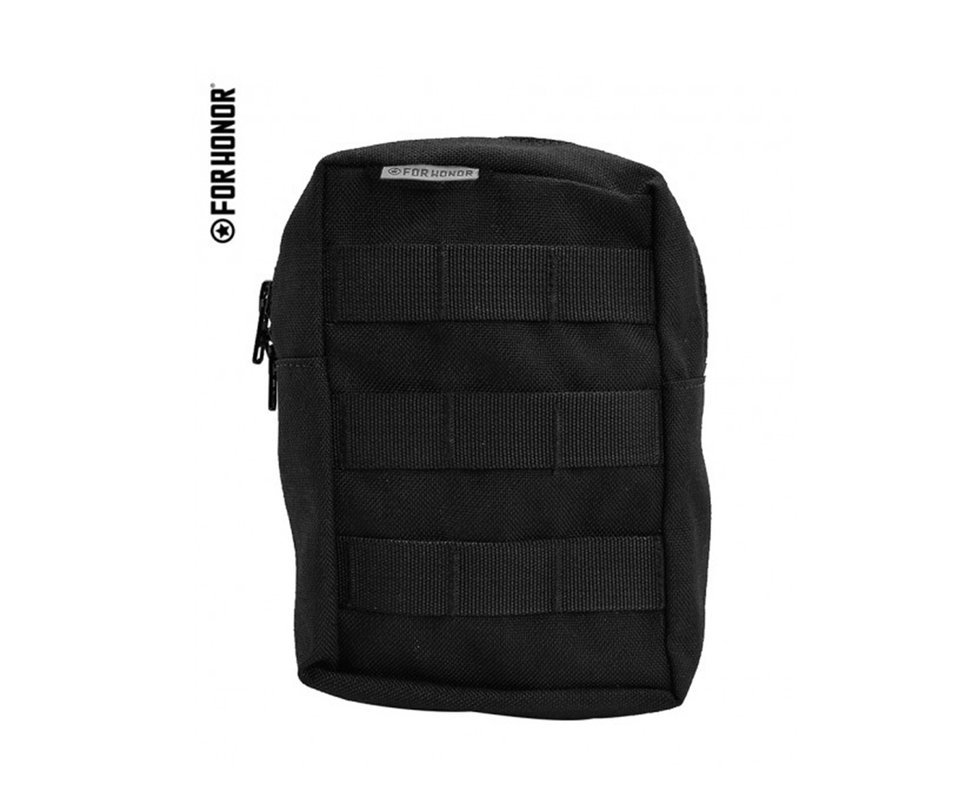 Bolso Vertical Em Cordura 1000 Para Coletes Black - Forhonor