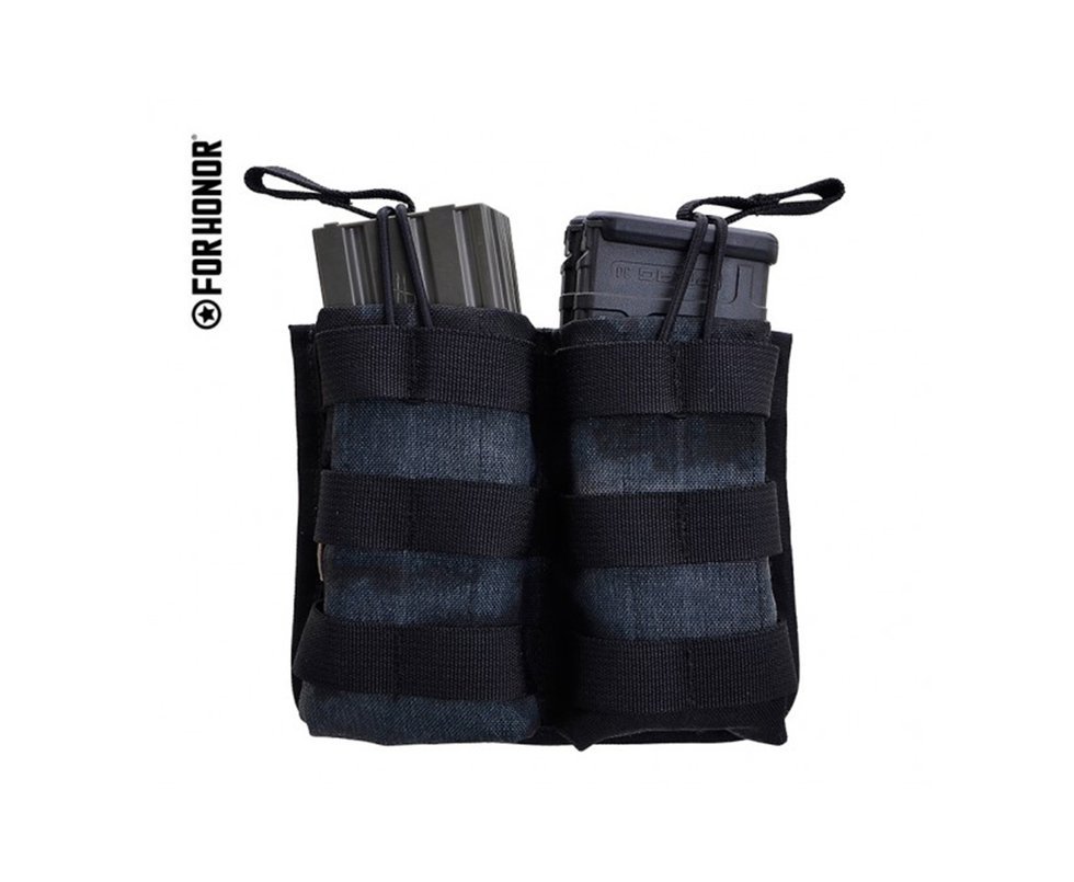 Porta Carregador Fuzil Duplo For Honor Em Cordura 1000 Black