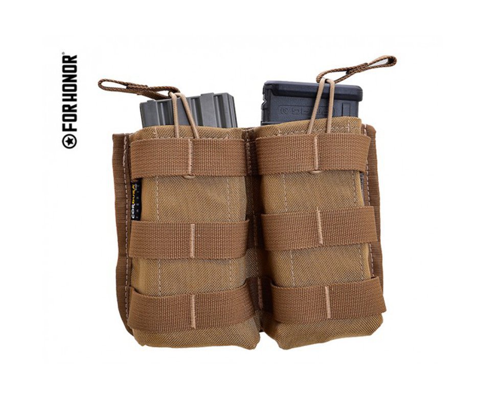 Porta Carregador Fuzil Duplo For Honor Em Cordura 1000 Coyote