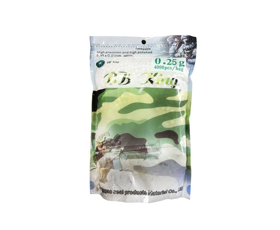 Esfera Plástica Bb 0,25 Gr - 4.000 Unidades - Bb King
