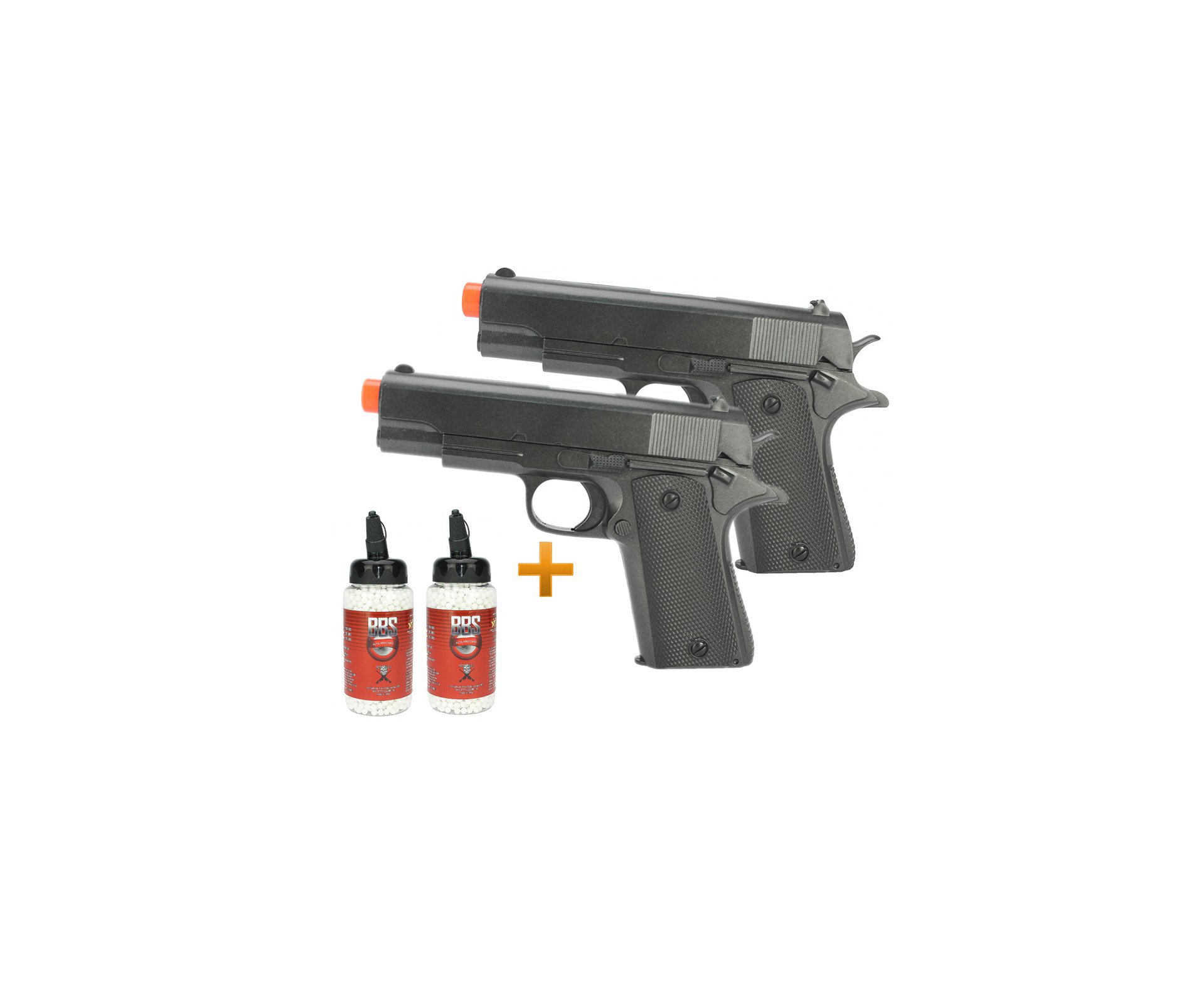 Kit Com 02 Pistola Airsoft Cyma Zm04 Spring Cyma Cal 6.0 + 4000 Esferas 0,12g