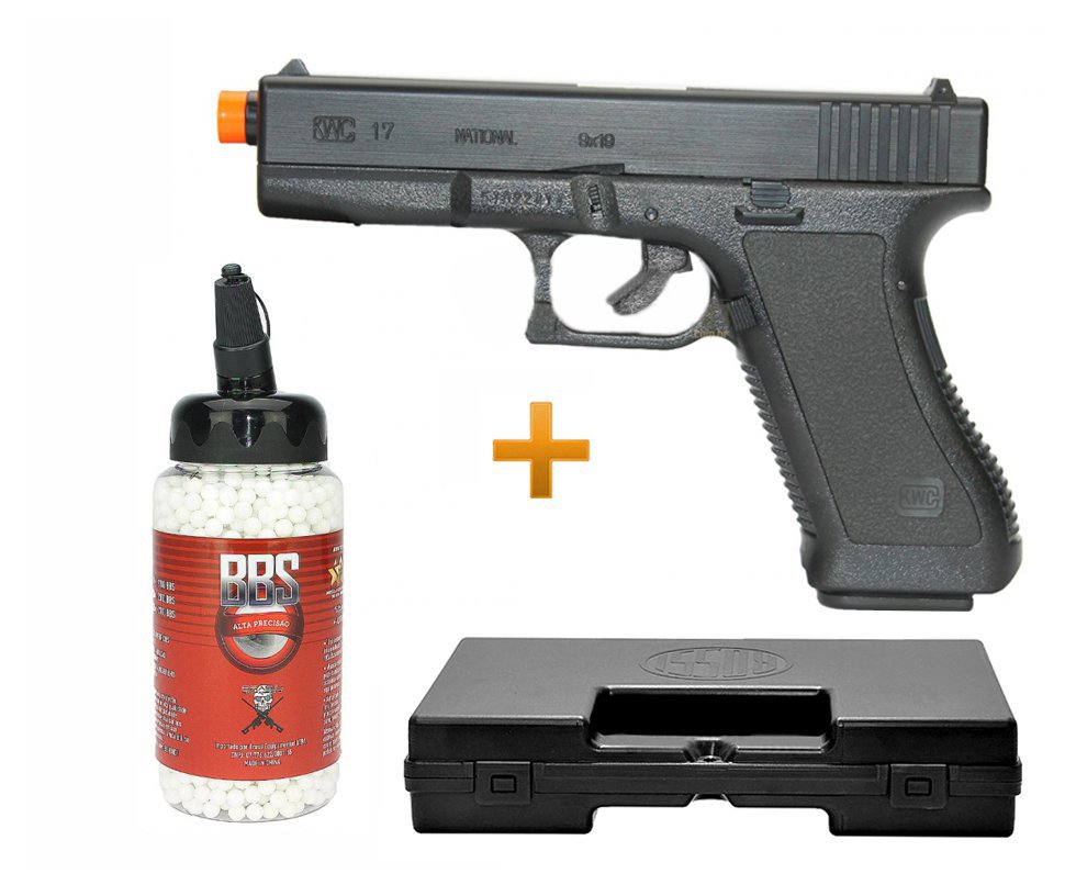 Pistola Airsoft Glock G7 Kwc Spring Gun 6.0 + 2.000 Bbs Bb King + Maleta