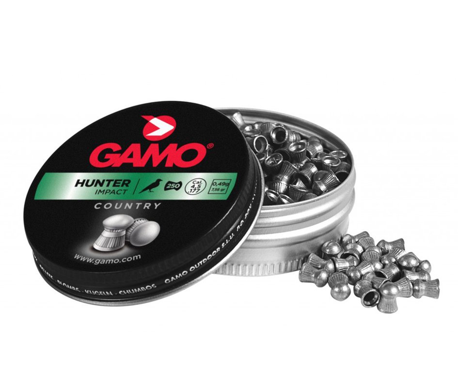 Chumbinho Para Caça Gamo Hunter Impact Com 250unds Cal 4,5mm