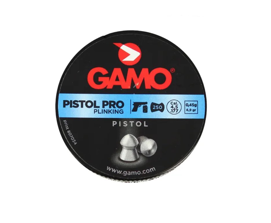 Chumbinho Gamo Pistol Pro Plinking Metal 4,5mm 250und