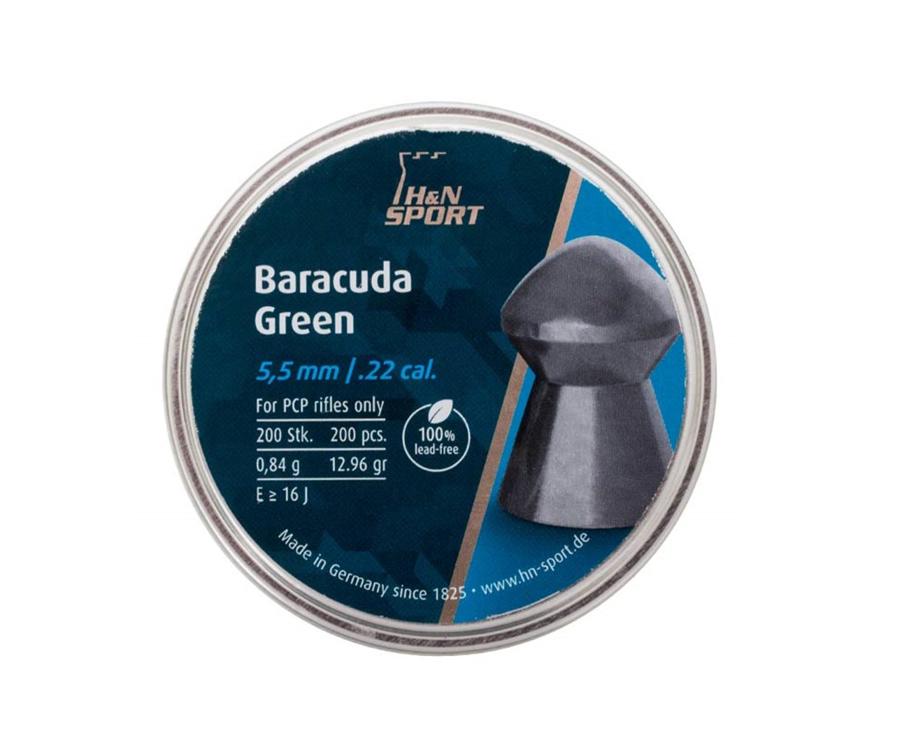 Chumbinho Profissional H&n Baracuda Green 5.5mm 200und