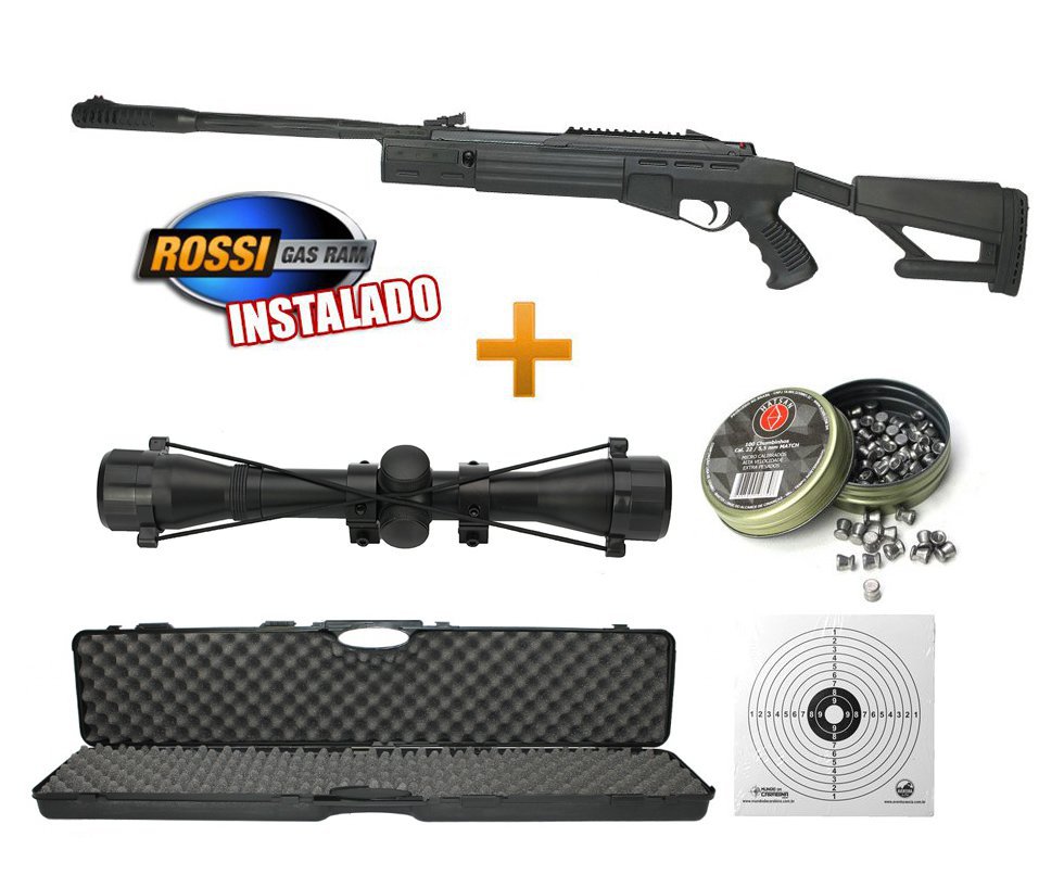 Carabina De Pressão Hatsan Striker Airtact Combo Especial - Cal 5,5mm + Gas Ram + Luneta 4x32 + Alvo + Chumbinho + Case Rossi