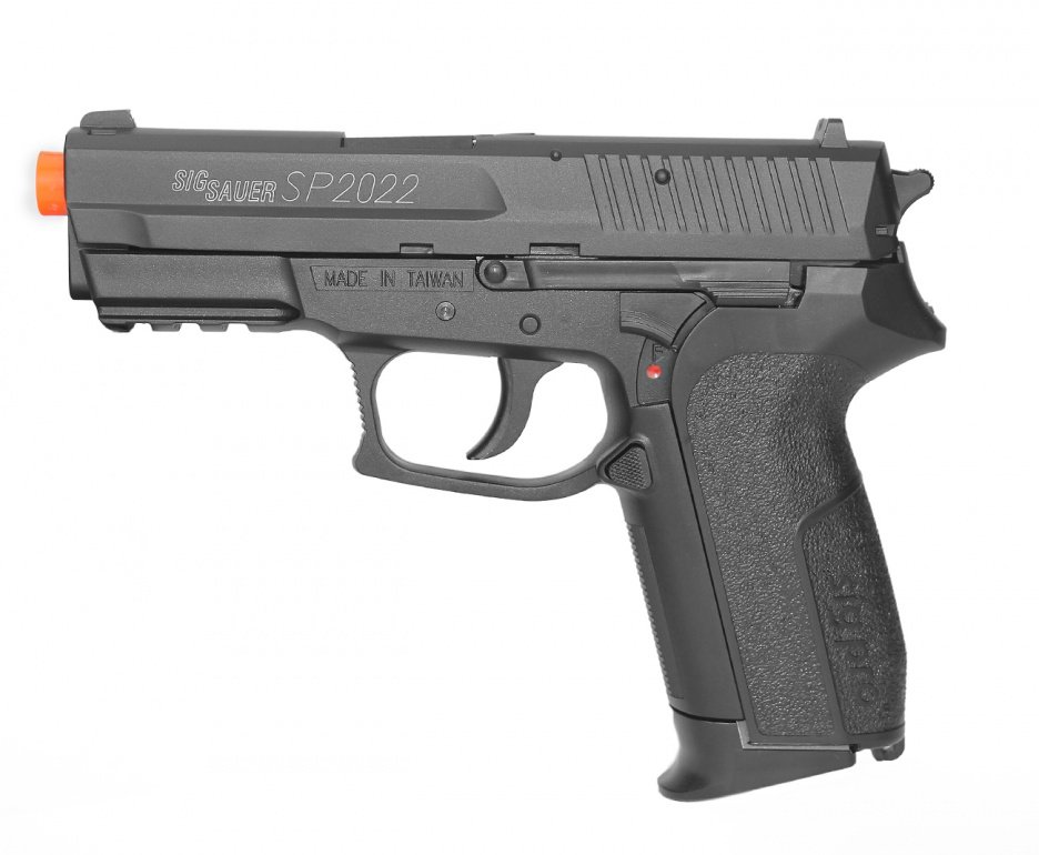 Pistola Airsoft Gas Co2 Sig Sauer Sp2022 Slide Metal Cal 6.0mm + Case + Bbs + 2 Cilindro Co2