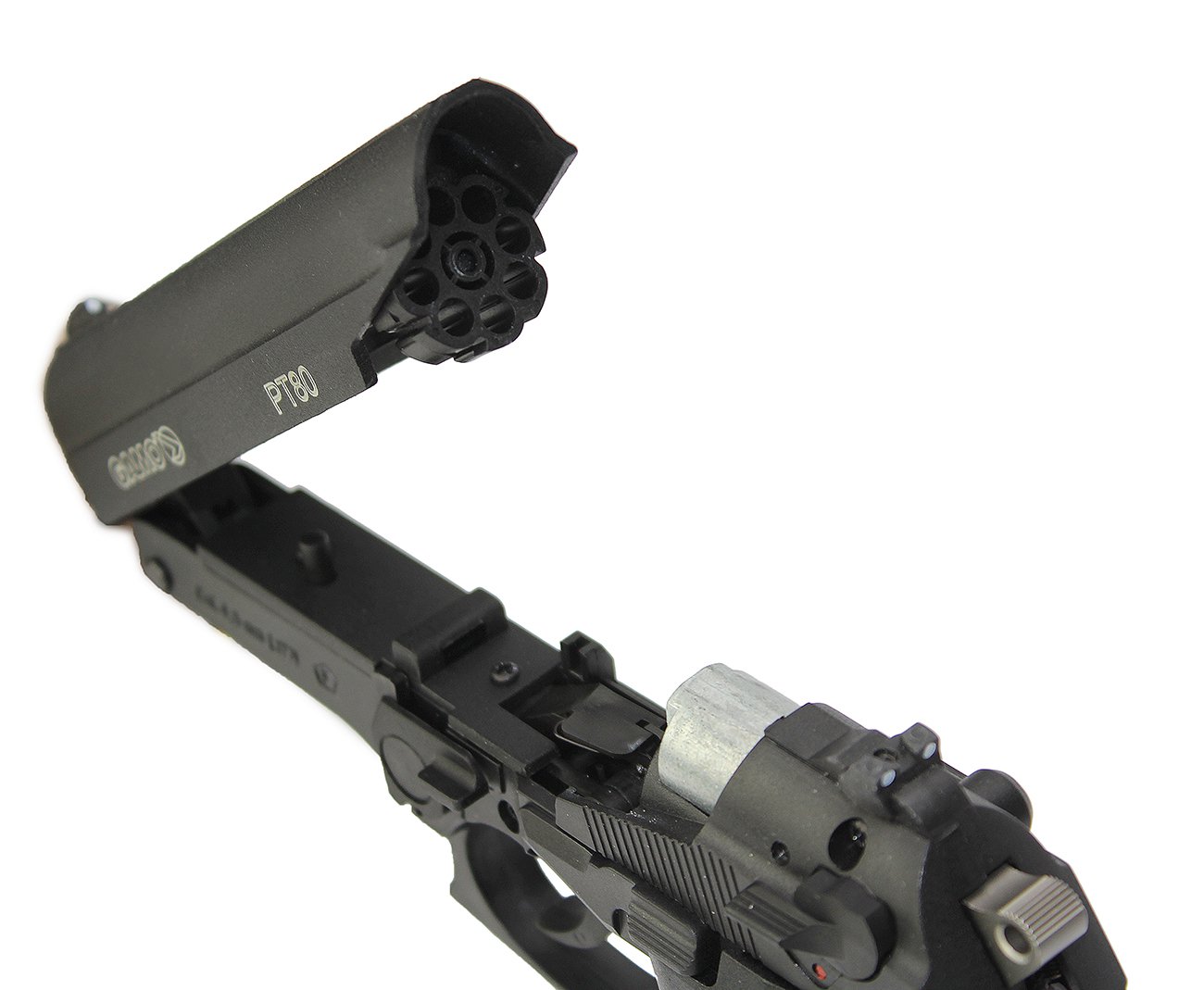 Pistola De Pressão Co2 Gamo Pt-80 Slide Metal 8 Tiros 4,5mm
