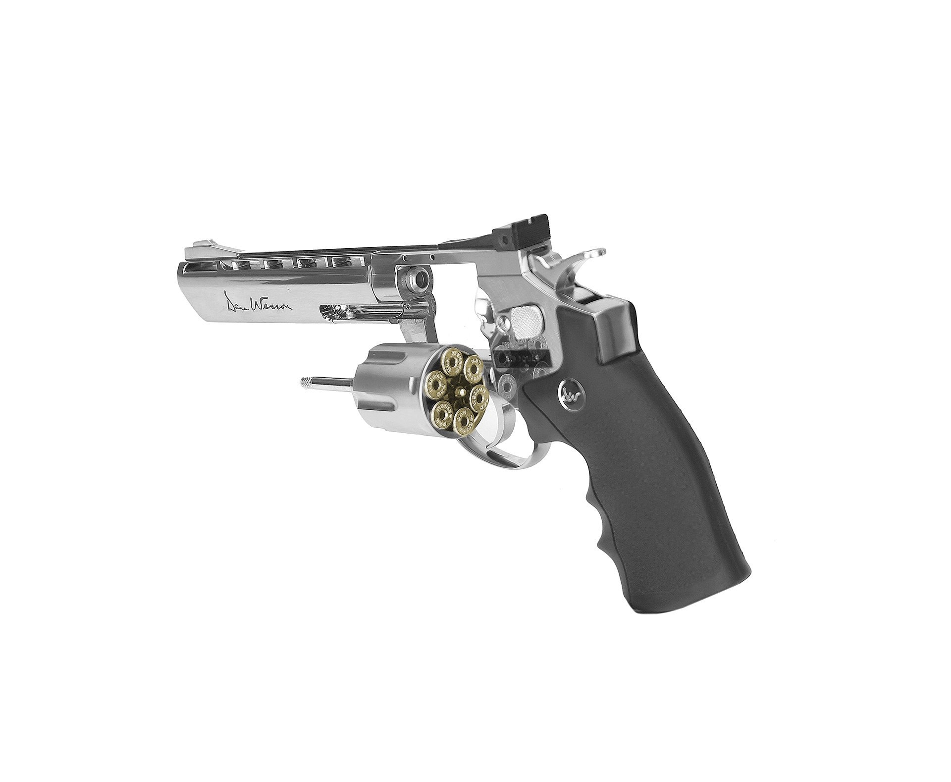 Revólver De Airsoft Asg Gas Co2 Dan Wesson 6" Silver 6mm
