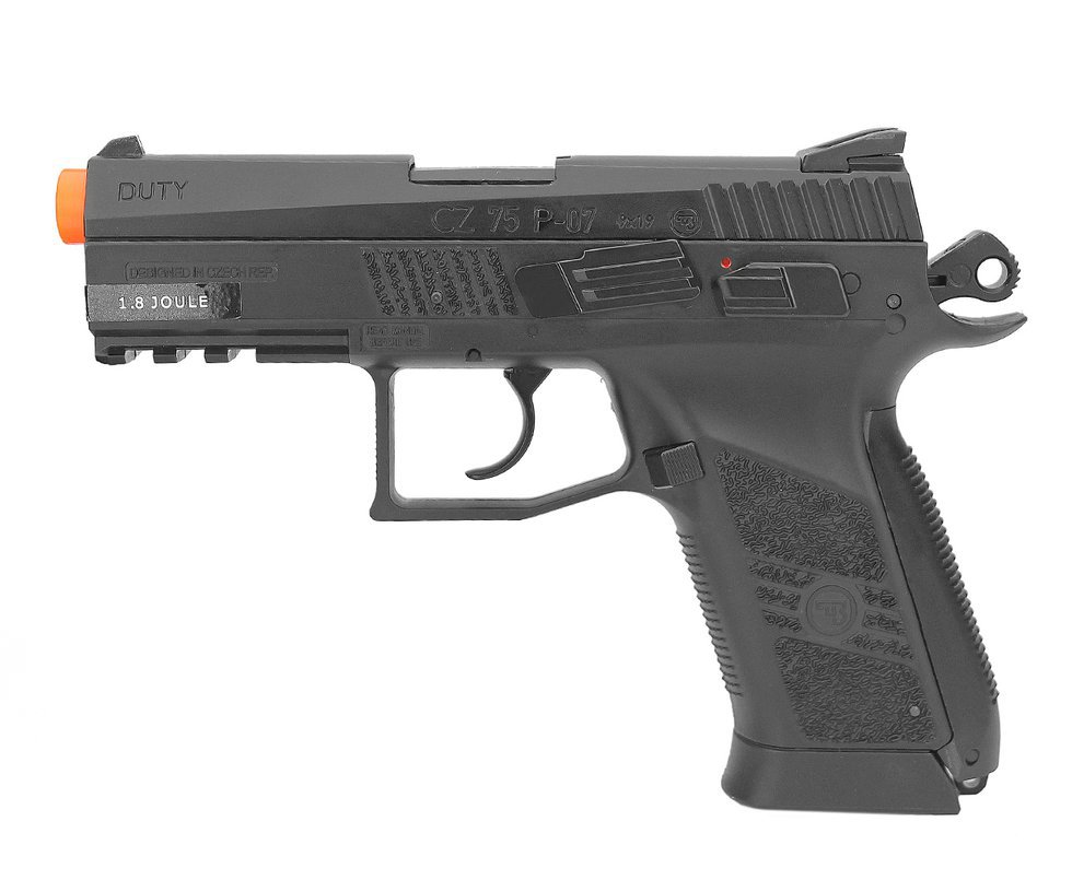 Pistola De Airsoft Co2 Cz 75 P-07 Duty Slide Metal 6.0mm Asg
