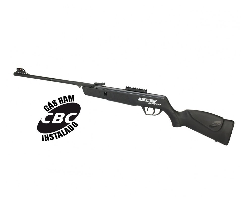 Carabina De Pressão Cbc Jade Mais Nitro Preta Cal 4,5mm
