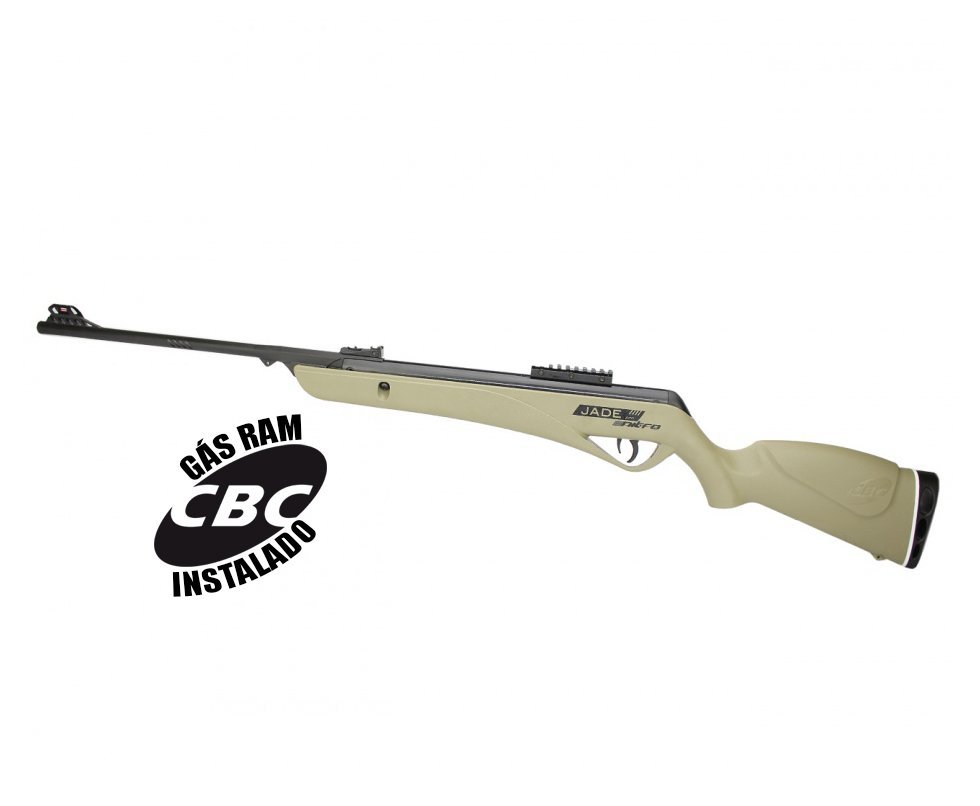 Carabina De Pressão Cbc Jade Pro Nitro Oxidada Tan 4,5mm