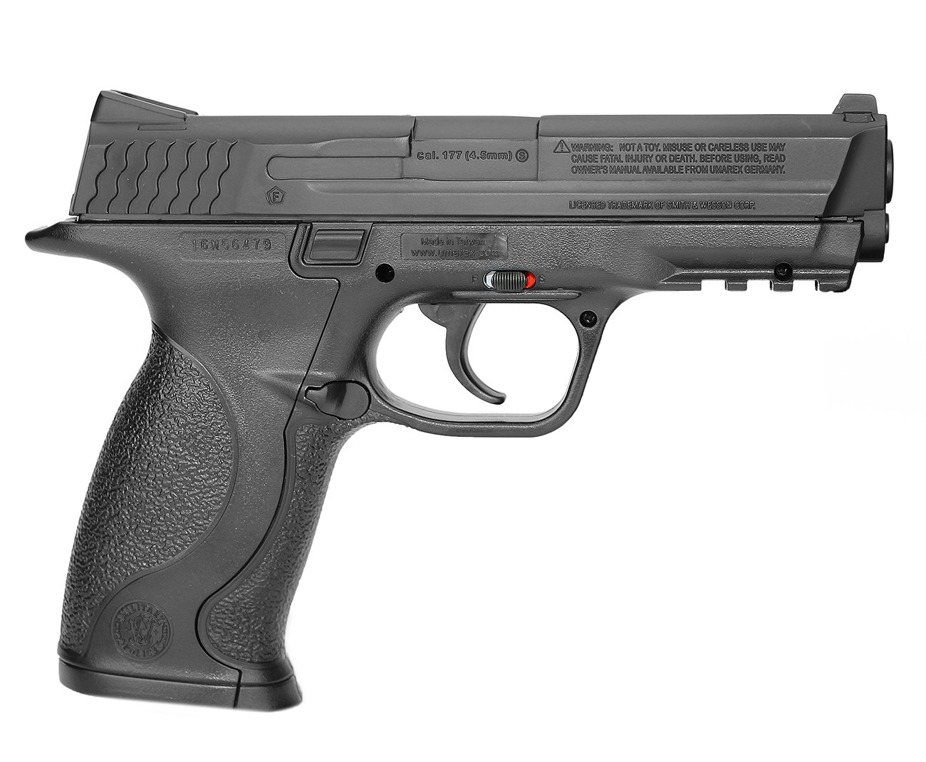 Pistola De Pressão Co2 Smith & Wesson M&p 40 Slide Metal Cal 4,5mm