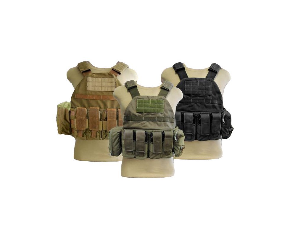 Colete Tático Plate - Sistema Modular - Verde Militar