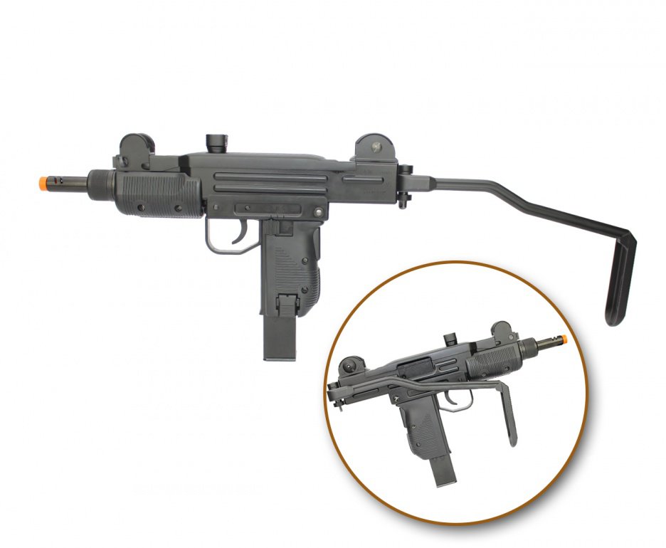 Rifle De Airsoft Co2 Sub-metralhadora Mini Uzi Full Metal Blowback 6.0mm Kwc + Bbs + Co2