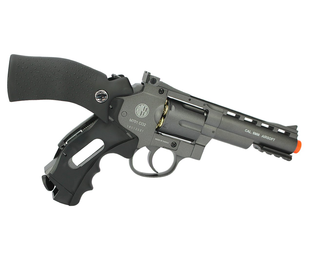 Revolver 38 Airsoft Gas Co2 6 Tiros 4" Oxidado Rossi Full Metal M701 6.0mm - Wingun
