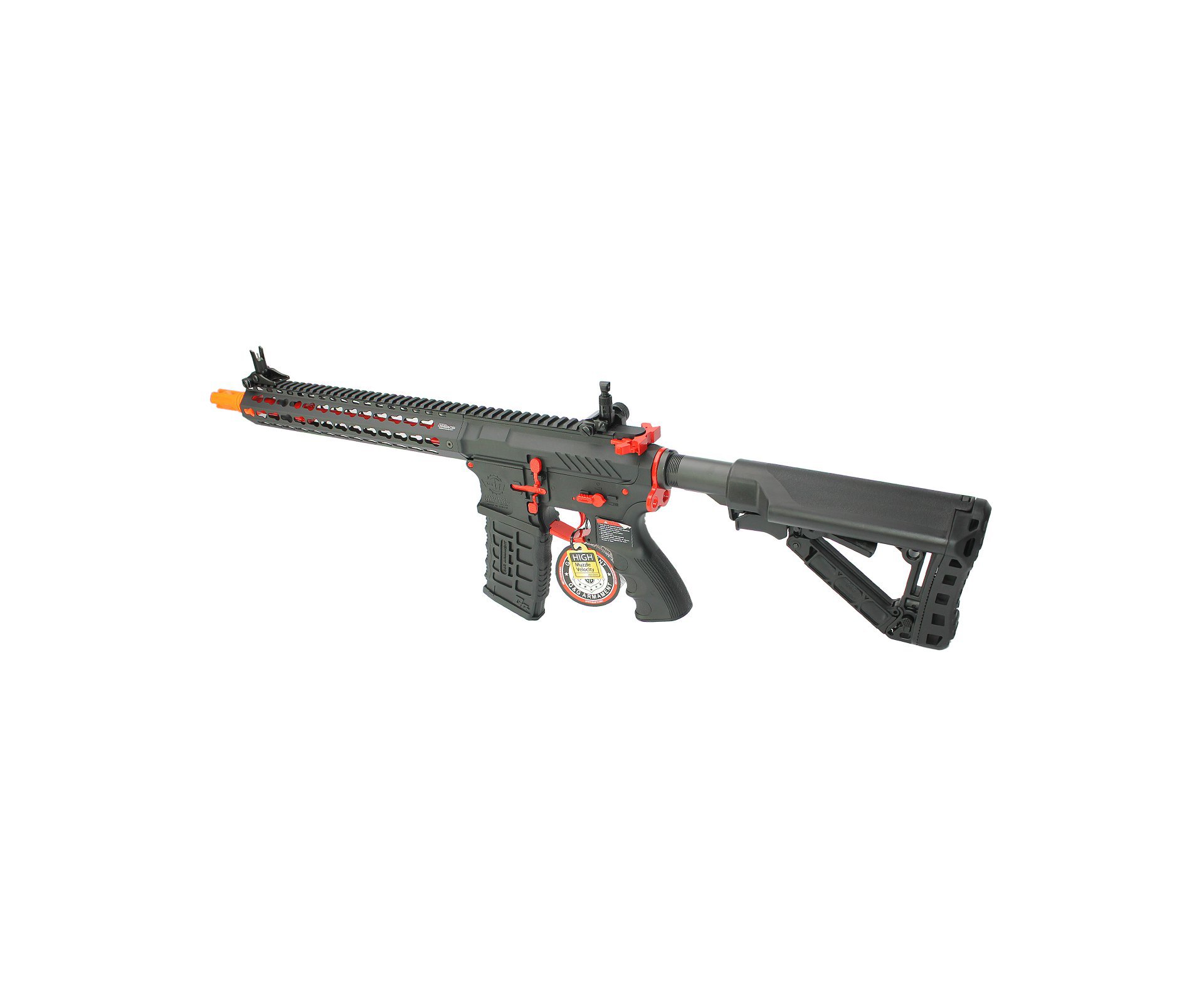 Rifle De Airsoft G&g Cm16 Srxl Elet Mosfet 6.0 Red Edition - G&g