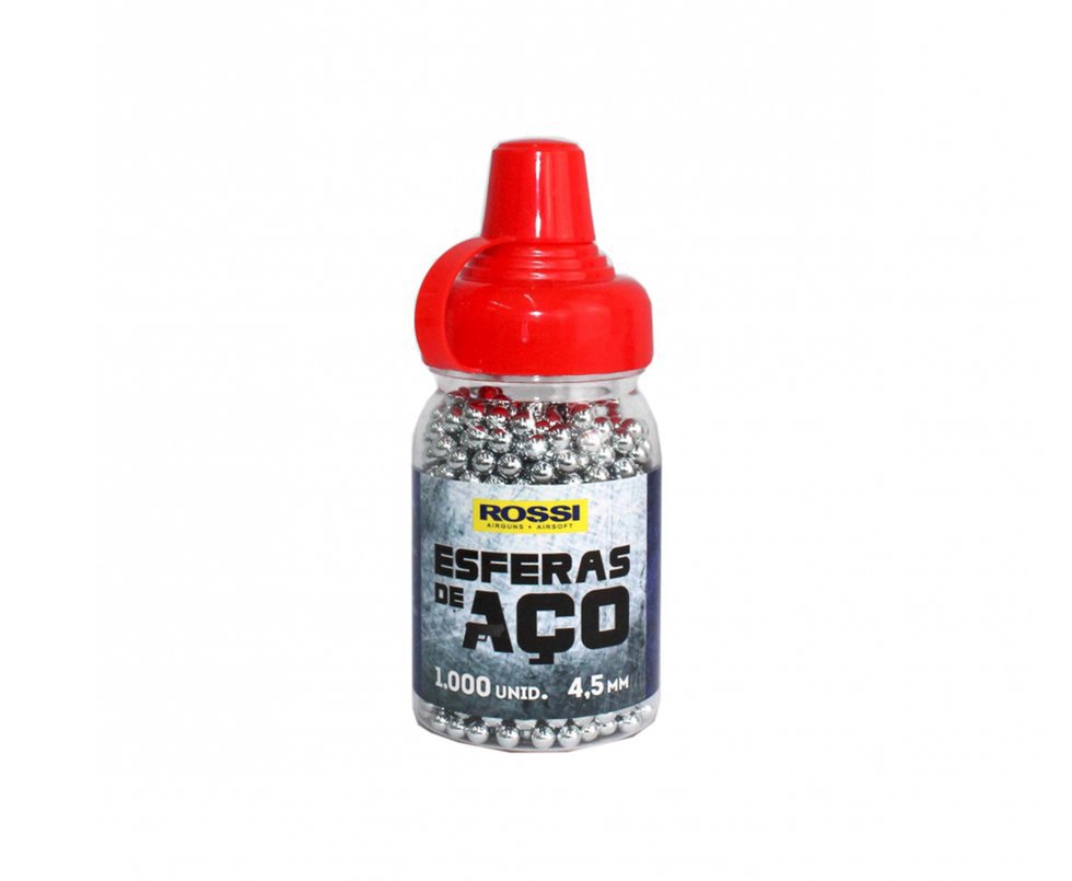 Esfera De Aço Munição Bbs 4,5mm 1000und Polida Rossi