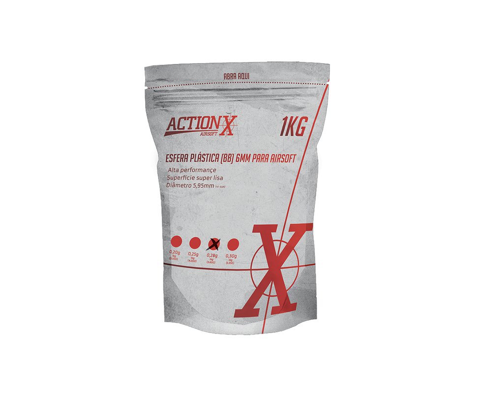 Esfera Bbs Premiun Actionx Branca 0,28g Com 3.600 Unidades