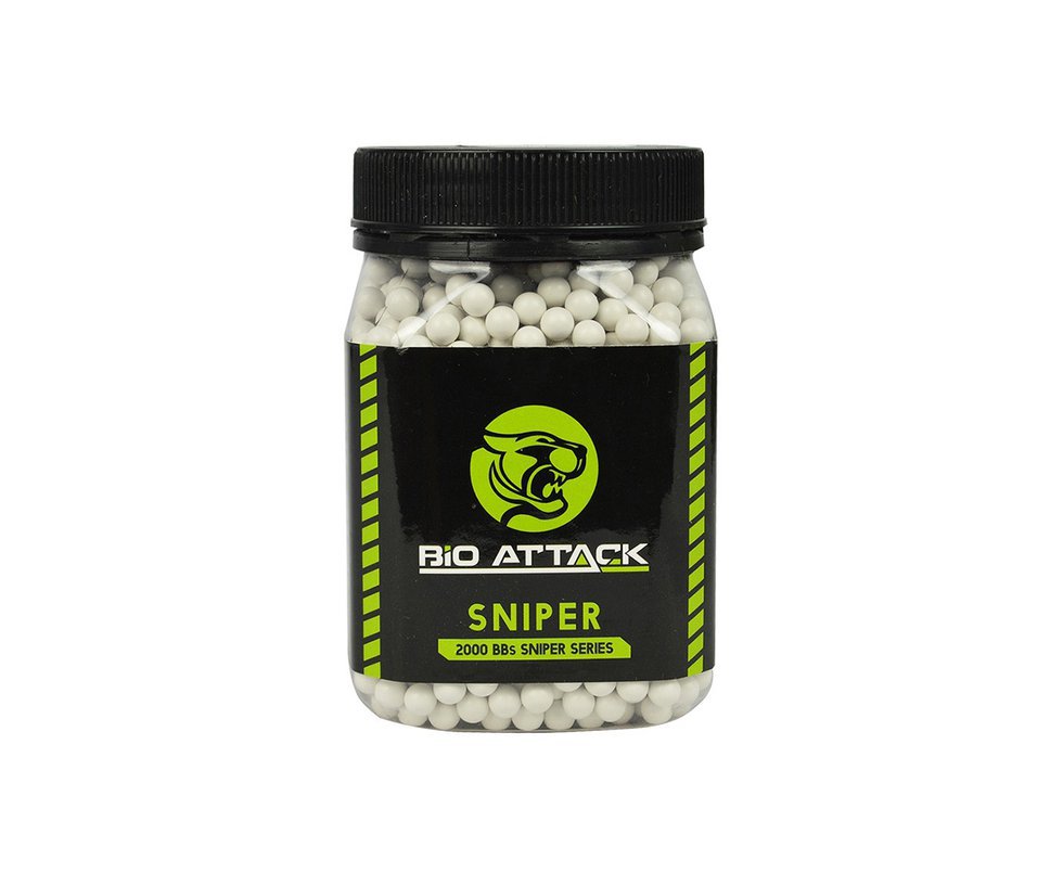 Esferas Profissional Bioattack Airsoft Sniper Bbs 0.48 X 2000un