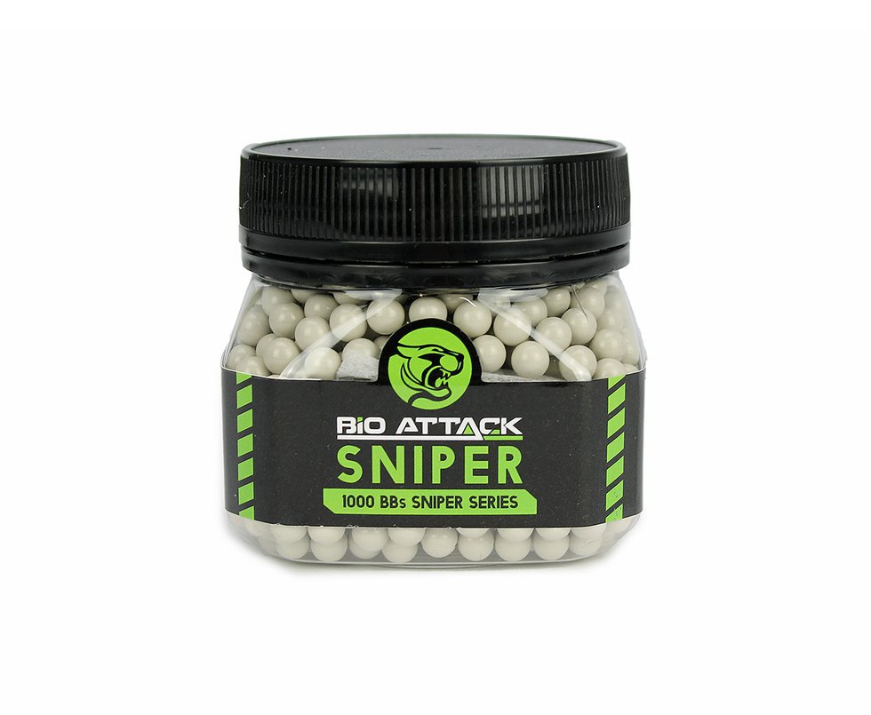 Esferas Profissionais Bioattack Airsoft Sniper Bbs 0.45 X 1000un